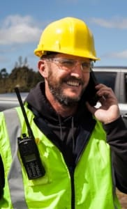 TP9500 in use construction worker